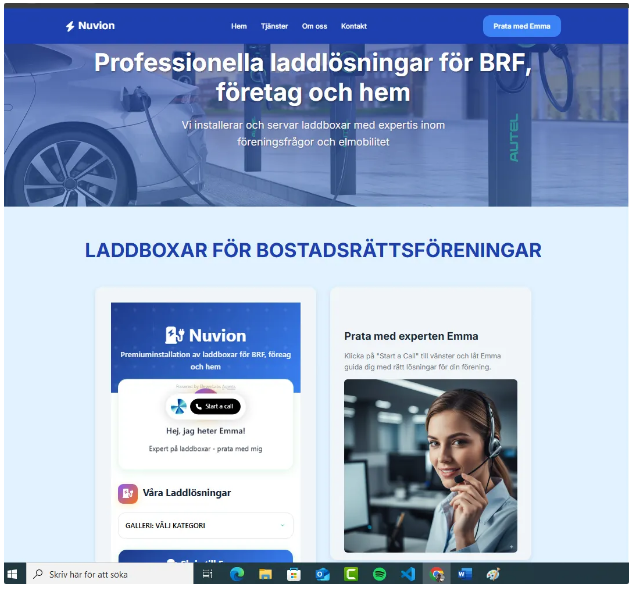 Max Laddbox Webbsida